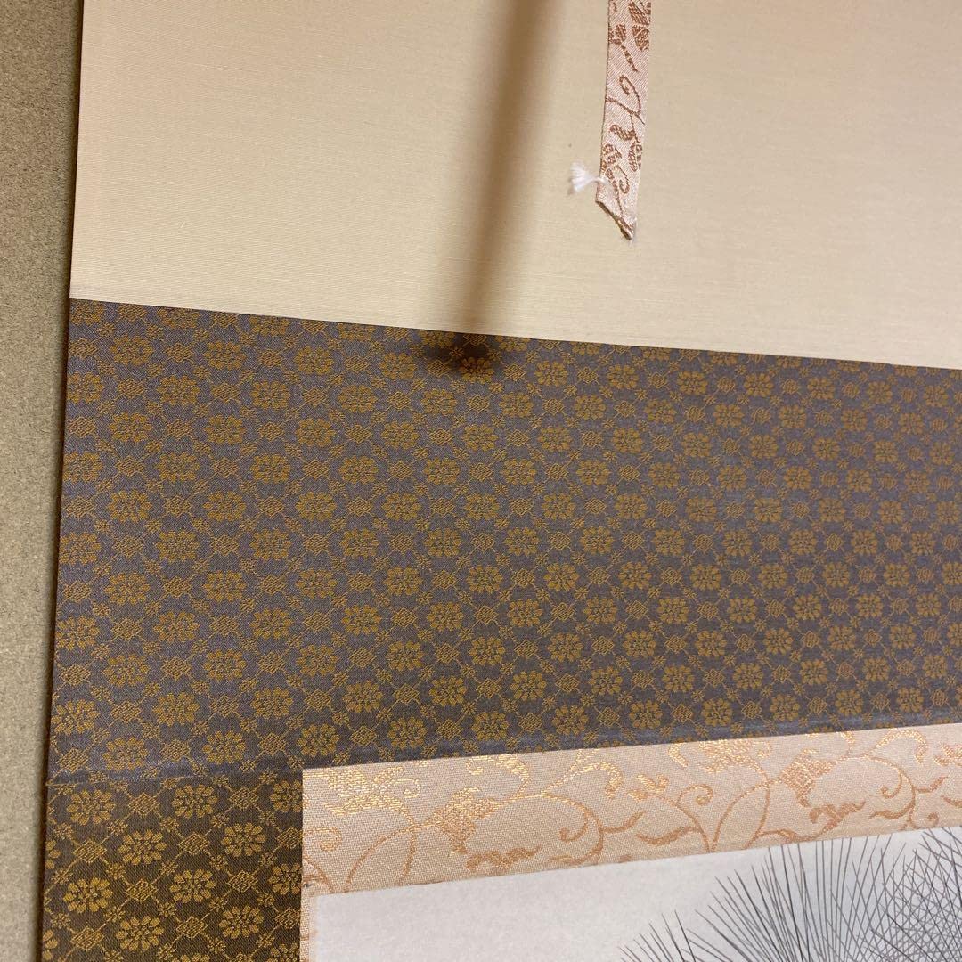 Amazon.co.jp: 掛け軸 麻生修山作 松鯉図 双鯉 共箱 美術年鑑掲載作家